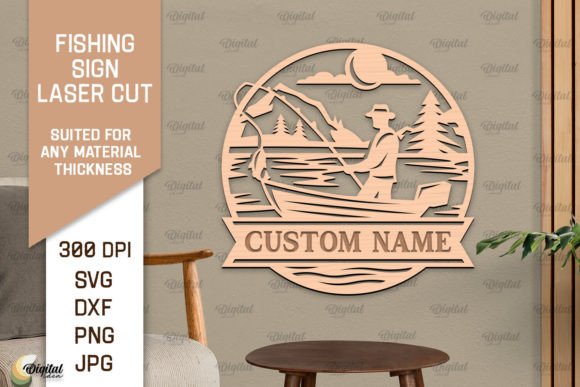 Download Fishing Sign LaserCut. Fishing Decor SVG - Fishing decor Collection