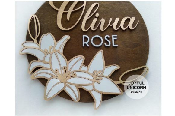 Download Lily Flower Nursery Sign SVG Cut File - Flower nursery sign Collection