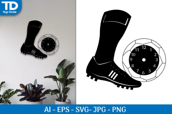 Download Soccer Kick Wall Clock Svg - Soccer Collection