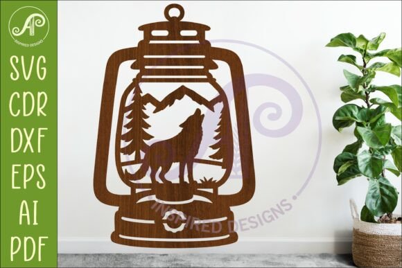 Download Camping Lantern Scene Wolf Wall Sign - Wolf wall sign Collection