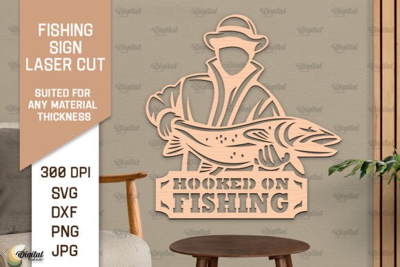 Download Fishing Sign LaserCut. Fishing Decor SVG - Fishing decor Collection