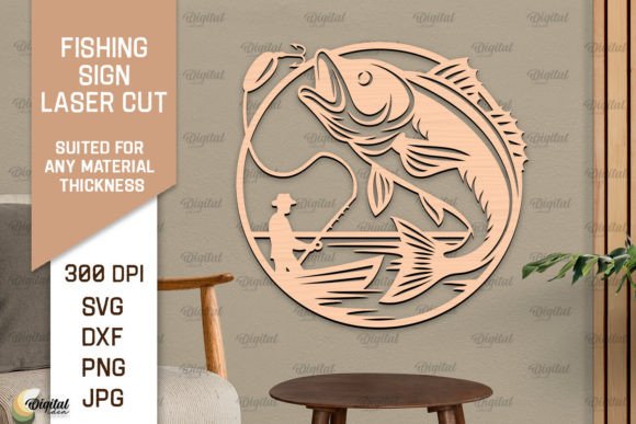 Download Fishing Sign LaserCut. Fishing Decor SVG - Fishing decor Collection