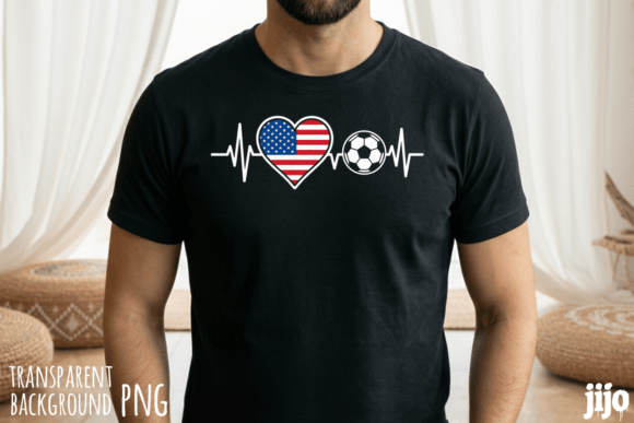 Download Soccer Heartbeat Usa Flag PNG - Soccer Collection