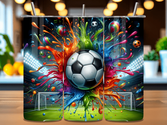 Download Soccer Splash Tumbler Wrap PNG - Soccer Collection