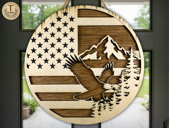 Download USA Wooden Door Sign SVG - Premium Bundle