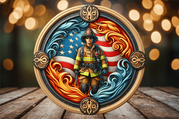 Download American Flag Firefighter Hero Door Sign - Premium Resources