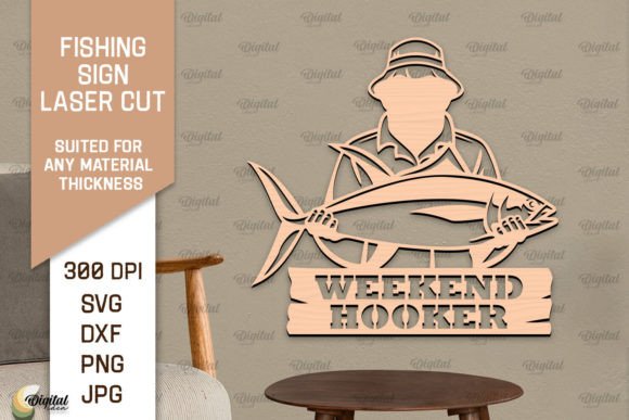 Download Fishing Sign LaserCut. Fishing Decor SVG - Fishing decor Collection