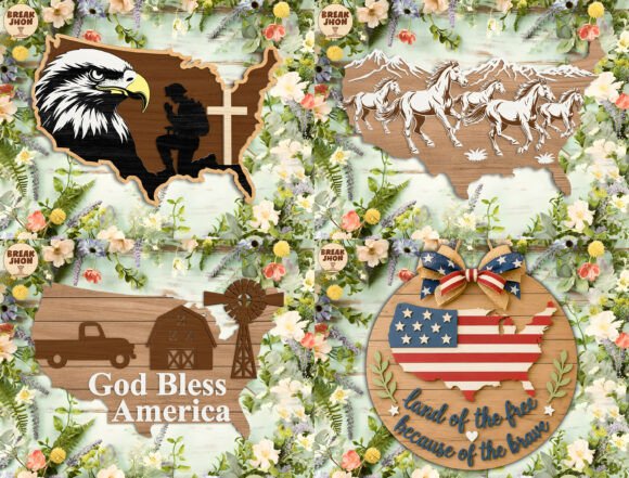Download American Map Wood Sign SVG Bundle - Premium Bundle