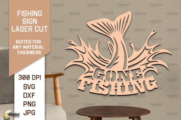 Download Fishing Sign LaserCut. Fishing Decor SVG - Fishing decor Collection