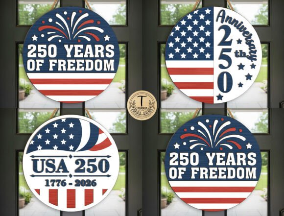 Download America 250th Anniversary Door Sign Svg - Premium Resources