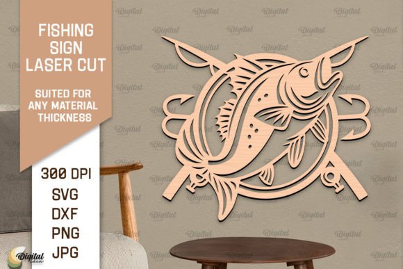 Download Fishing Sign LaserCut. Fishing Decor SVG - Fishing decor Collection