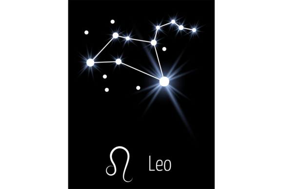 Download Leo Zodiac Sign. Stars in Night Space Ca - Zodiac sign Collection